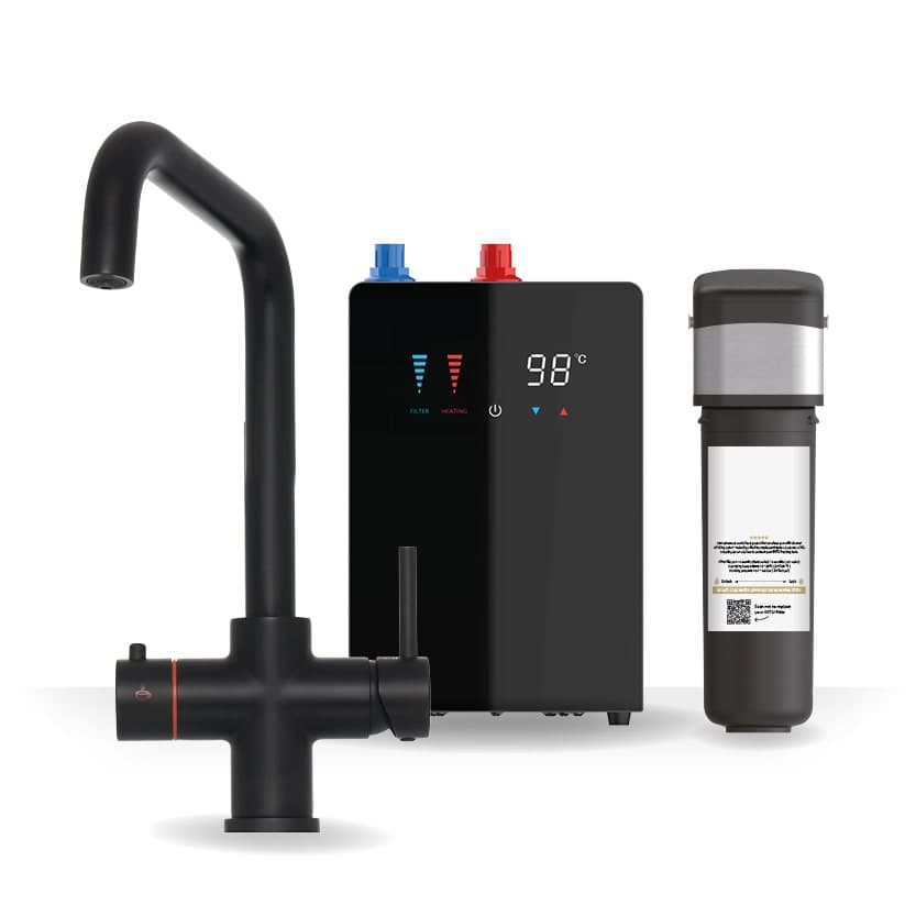 Brewmaster Matt Black 4-1 square tap with digital tank