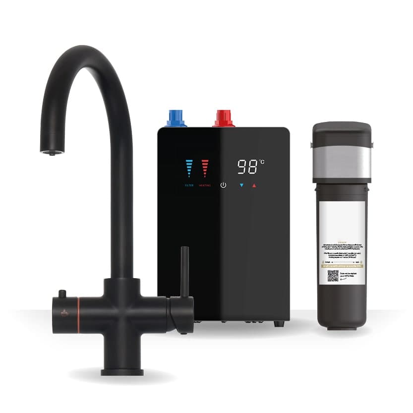 Brewmaster Matt Black 4-1 swan tap with digital tank