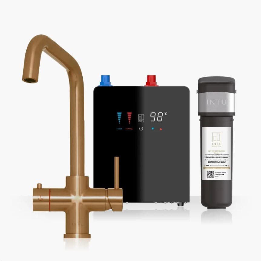 Brewmaster Brushed Copper 4-1 square tap with digital tank