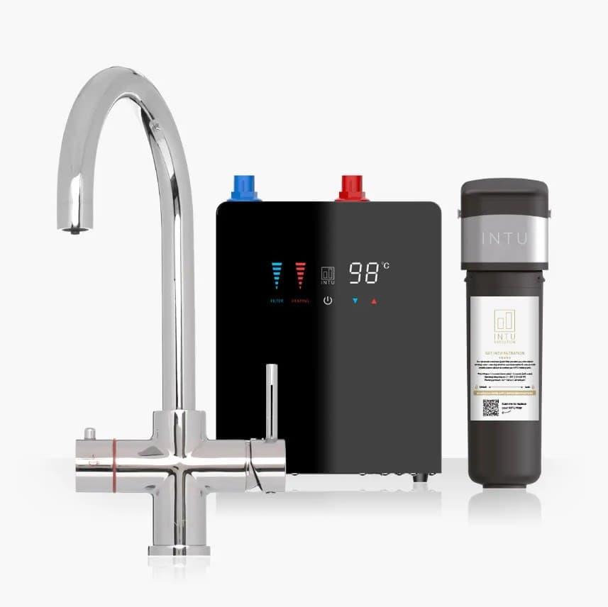 Brewmaster Chrome 4-1 swan tap with digital tank - 4 Litre tank