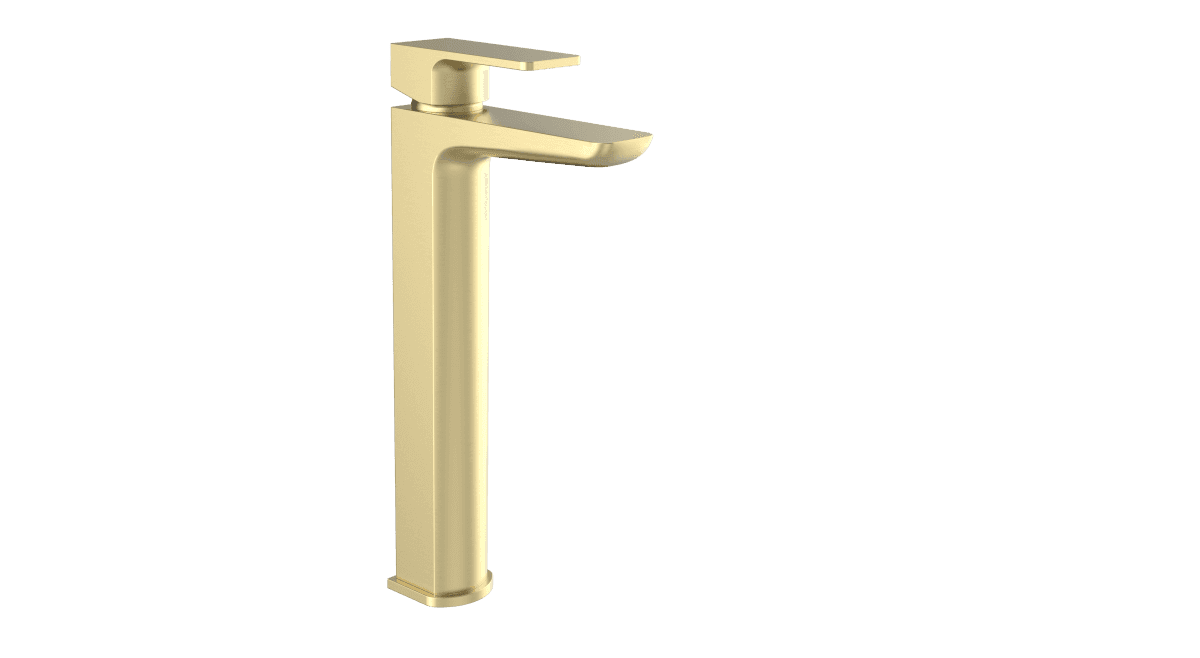 Kolt Hi-Rise Mono Basin Mixer Brushed Brass